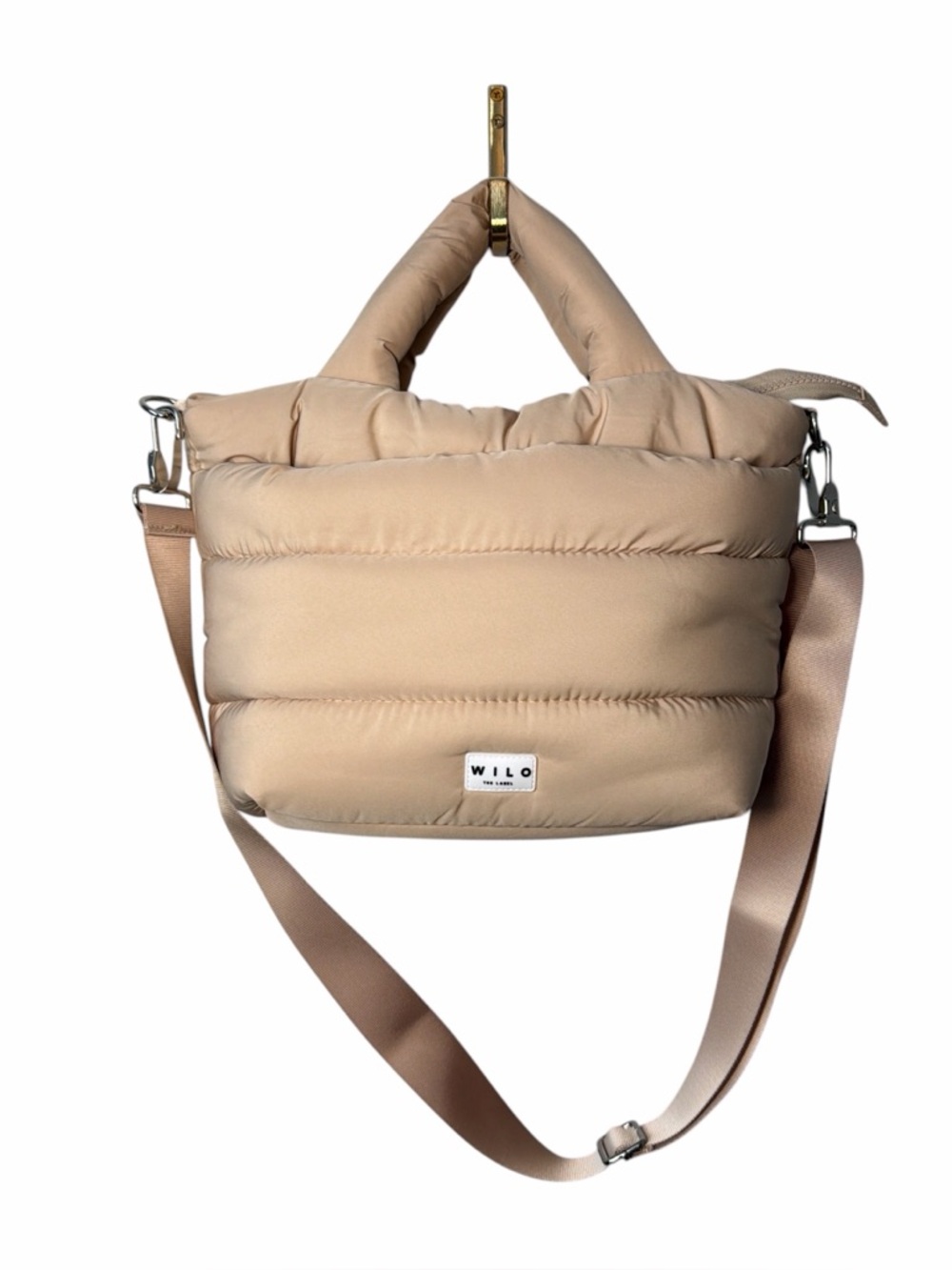 WILO the label mini puffer tote beige